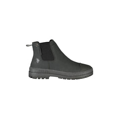 U.S. Polo Assn. Stivaletti Uomo Nere Elastico Laterale Stampa Logo