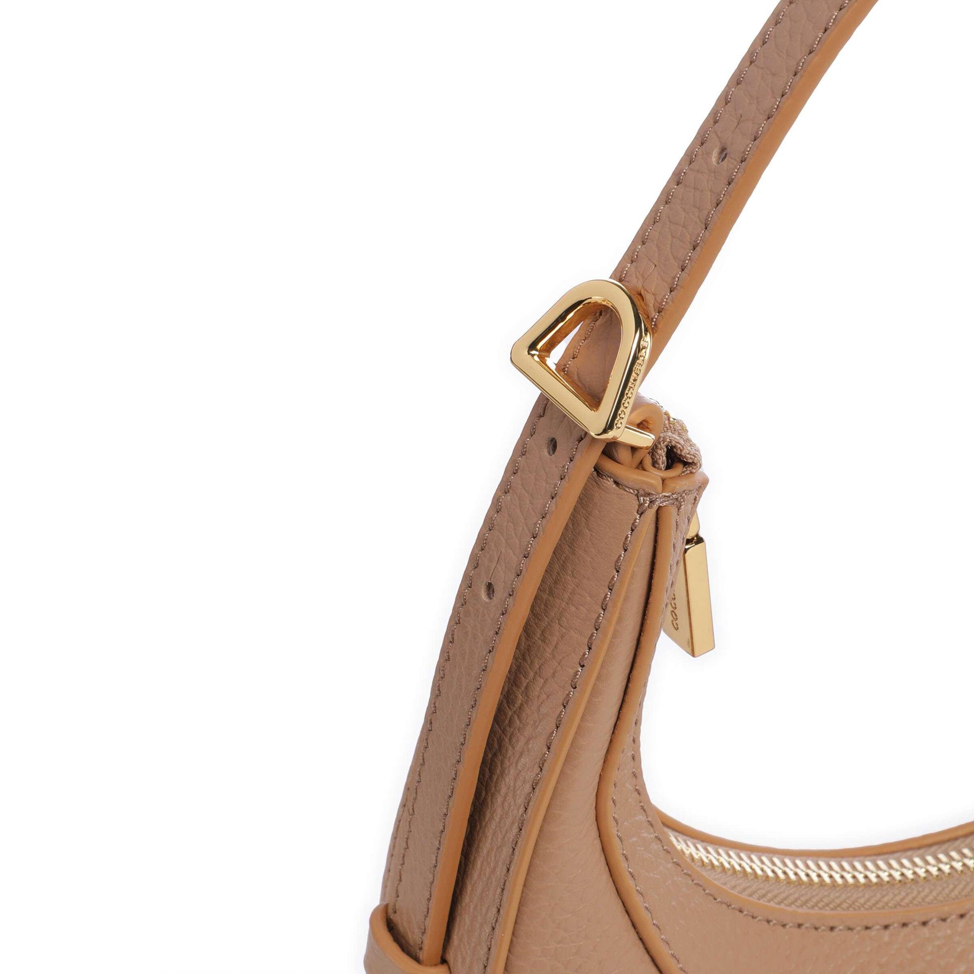 COCCINELLE Borsa Donna a Spalla e Tracolla Marrone, In Vera Pelle, Whisper