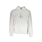 Calvin Klein Felpa Uomo Bianca Cappuccio Tascone Contrasto Ricamo Felpe Bianco - foto prodotto