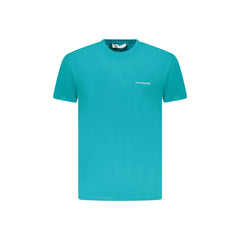 Trussardi T-Shirt Maniche Corte Uomo Azzurra Stampa Logo