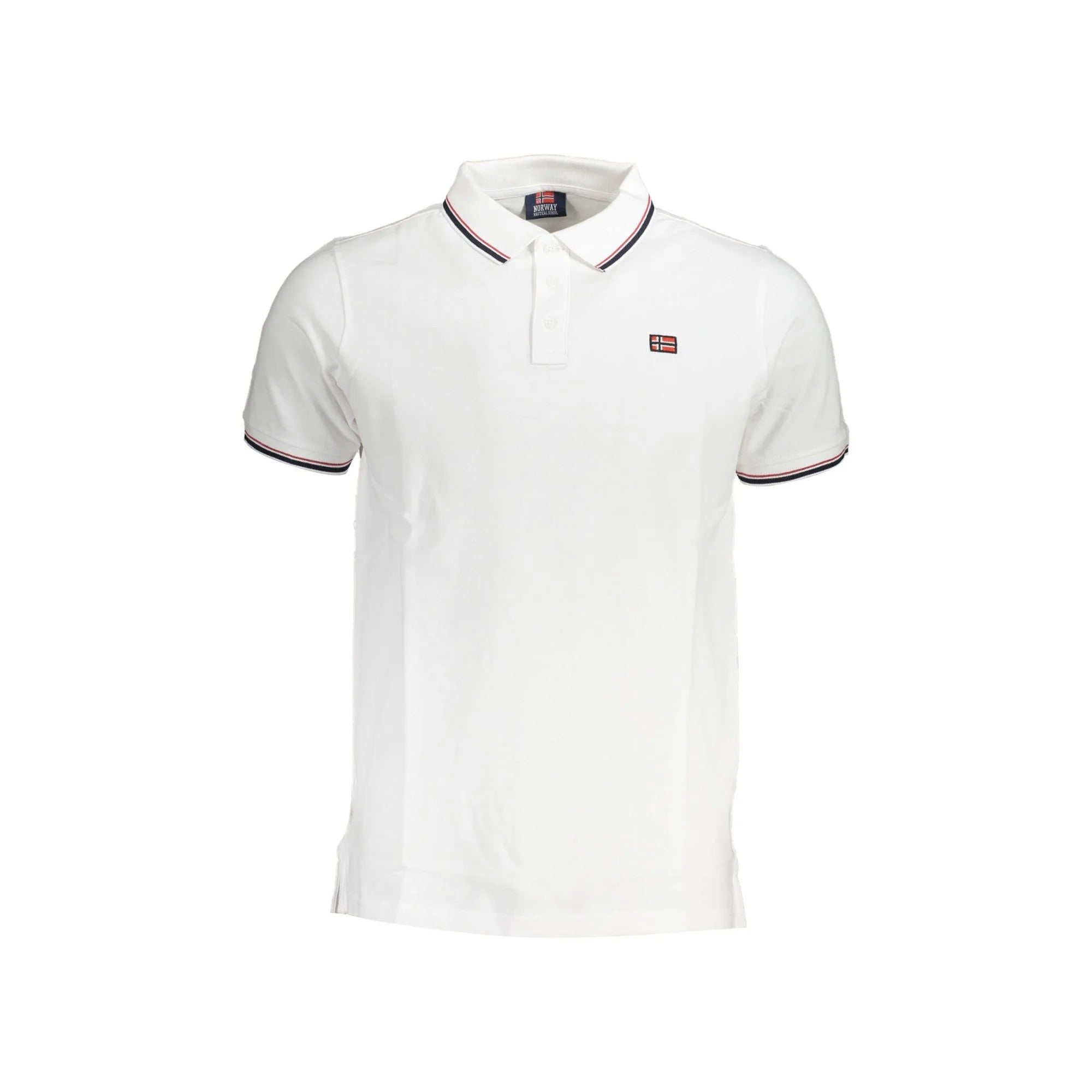 NORWAY 1963 POLO MANICHE CORTE UOMO BIANCO