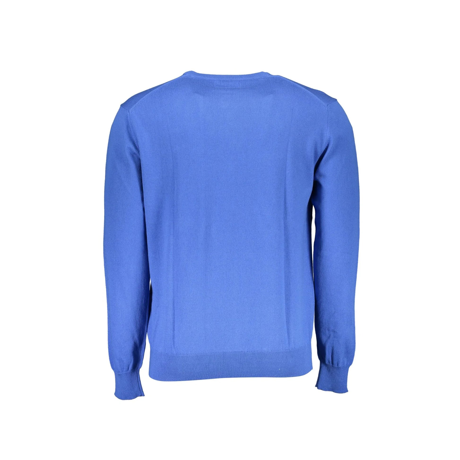 La Martina Maglia Uomo Blu Maniche Lunghe Girocollo Logo Maglie - vista 2
