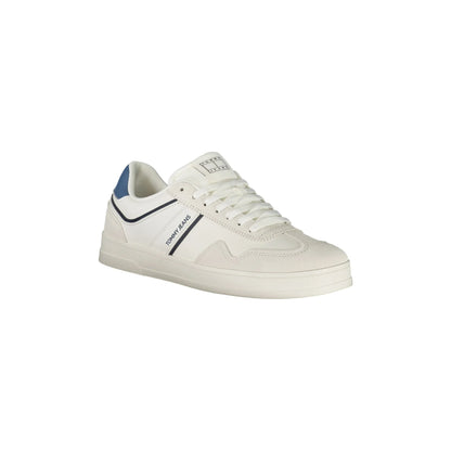 TOMMY HILFIGER Scarpe Sneakers Uomo Bianche con Dettagli a Contrasto bianco - vista 2