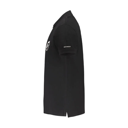 Trussardi Polo Maniche Corte Uomo Nera Stampa Logo nero - vista 3