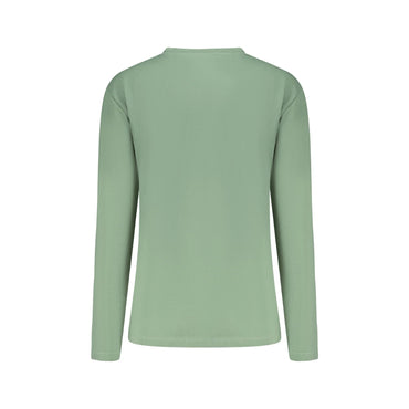 North Sails T-Shirt Maniche Lunghe Donna Verde Stampa in Rilievo Logo - vista 2