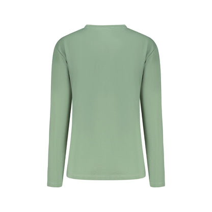 North Sails T-Shirt Maniche Lunghe Donna Verde Stampa in Rilievo Logo - vista 2
