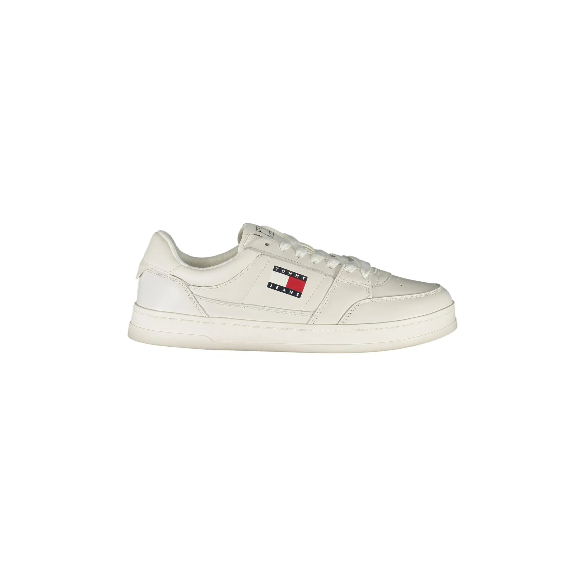 TOMMY HILFIGER Scarpe Sneakers Uomo Bianche con Dettagli in Tinta e Plantare Removibile Bianco - foto prodotto