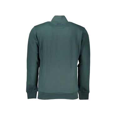 La Martina Felpa Uomo Verde Zip Regular Fit Felpata Logo Felpe - vista 2
