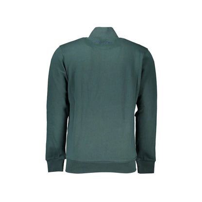 La Martina Felpa Uomo Verde Zip Regular Fit Felpata Logo Felpe - vista 2