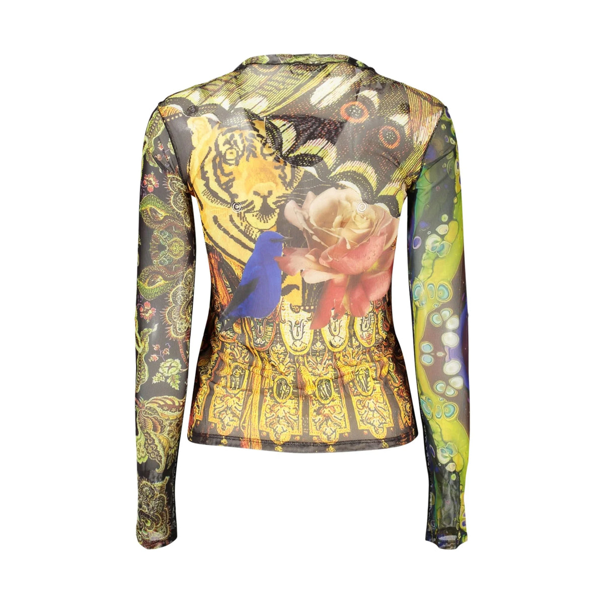 DESIGUAL T-SHIRT MANICHE LUNGHE DONNA GIALLO