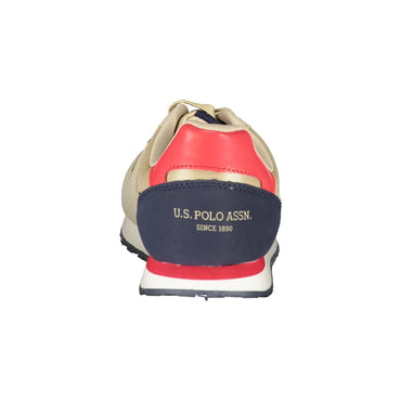 U.S. POLO ASSN. Scarpe Sneakers Bambino Beige con Dettagli a Contrasto - vista 2