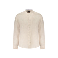 North Sails Camicia Maniche Lunghe Uomo Beige Ricamo