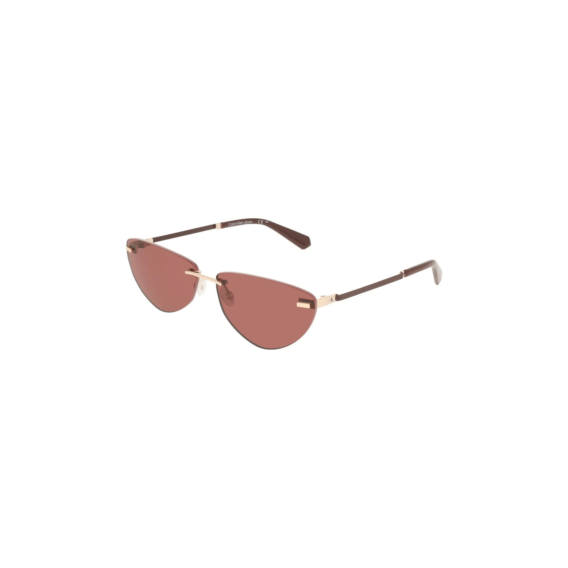 Calvin Klein Occhiali da Sole Donna Rosa Lente a Goccia Logo - vista 2