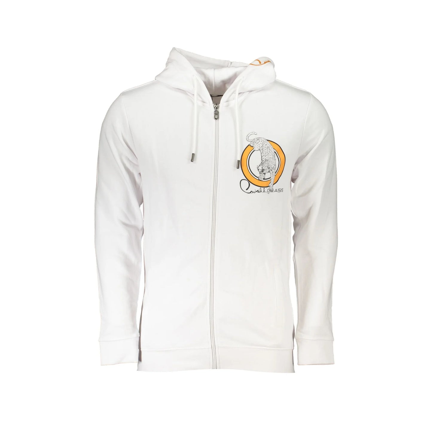 Cavalli Class Felpa Maniche Lunghe Uomo Bianca Zip Felpe Bianco - foto prodotto