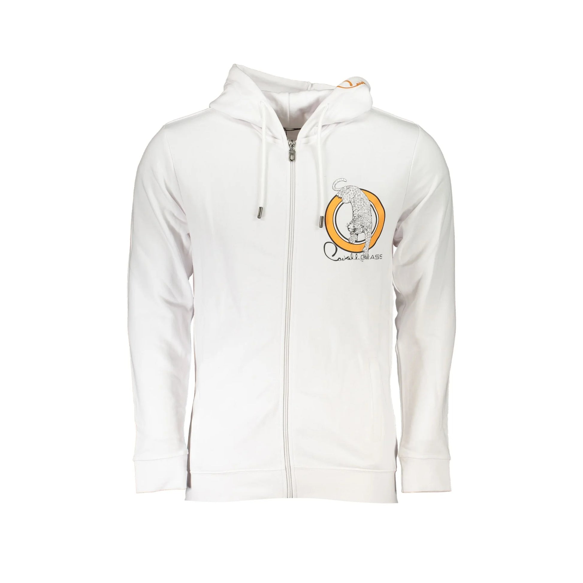 Cavalli Class Felpa Maniche Lunghe Uomo Bianca Zip Felpe Bianco - foto prodotto