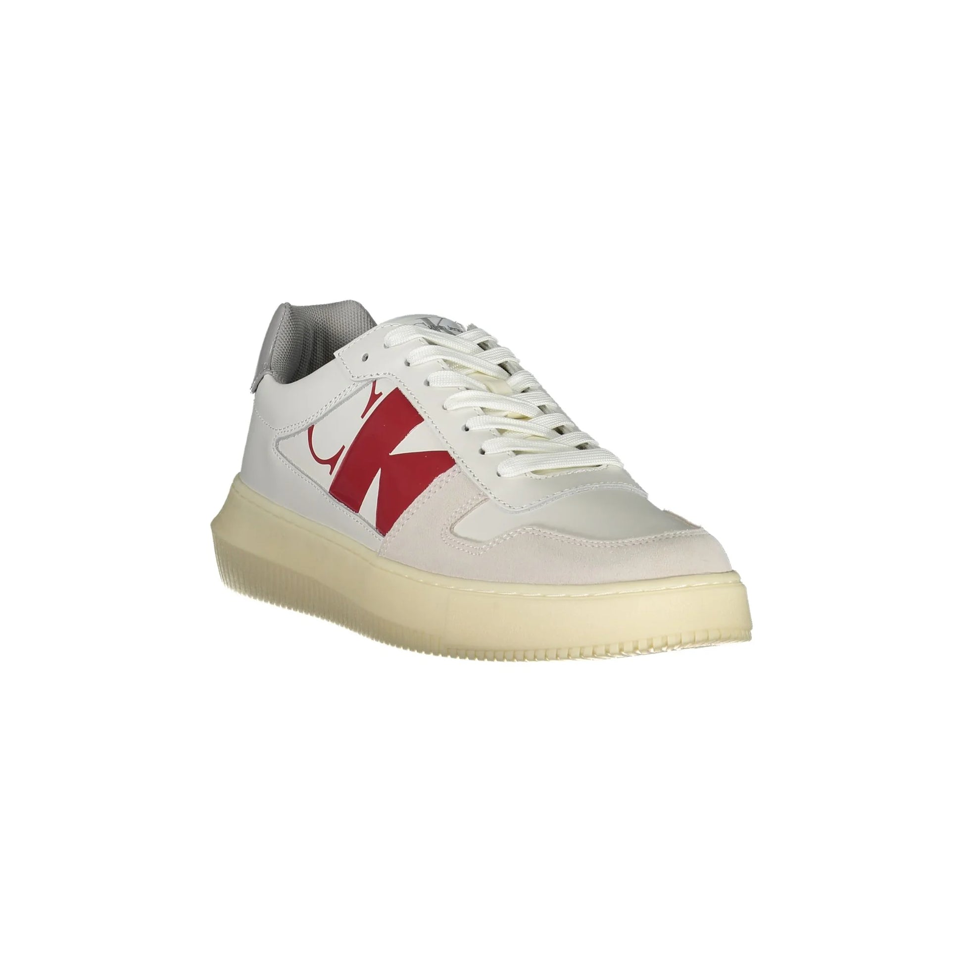 CALVIN KLEIN Scarpe Sneakers Uomo Bianche con Dettagli a Contrasto bianco - vista 2