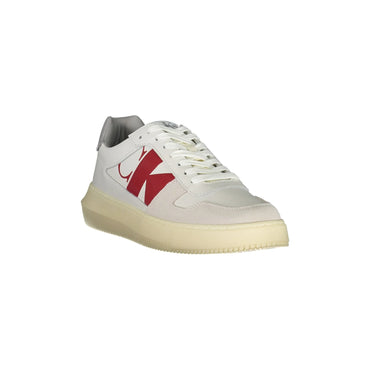 CALVIN KLEIN Scarpe Sneakers Uomo Bianche con Dettagli a Contrasto bianco - vista 2
