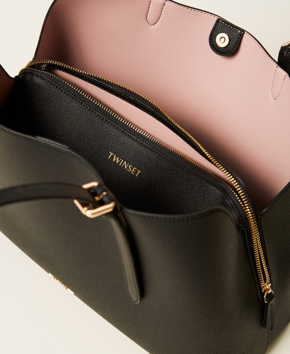 Twinset Borsa a Spalla Donna Nera Logo Borse nero - vista 4