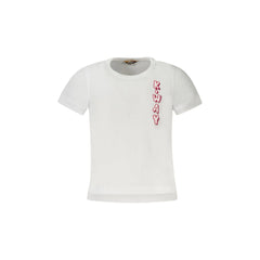 K-Way T-Shirt Maniche Corte Bambina Bianca Stampa Logo