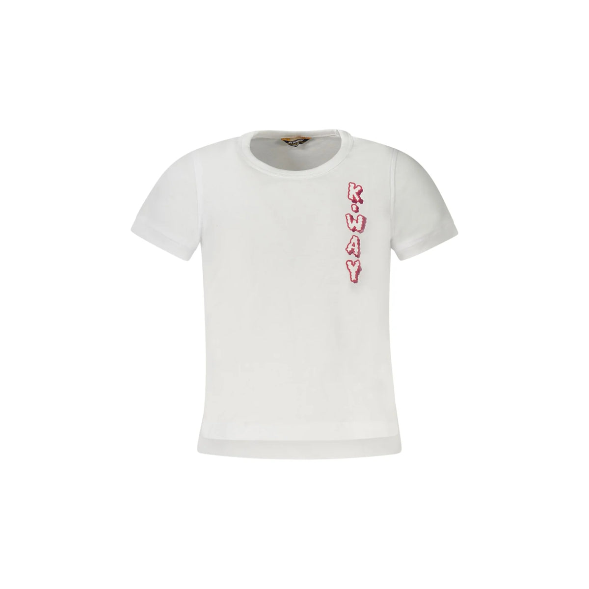 K-WAY T-SHIRT MANICHE CORTE BAMBINA BIANCO
