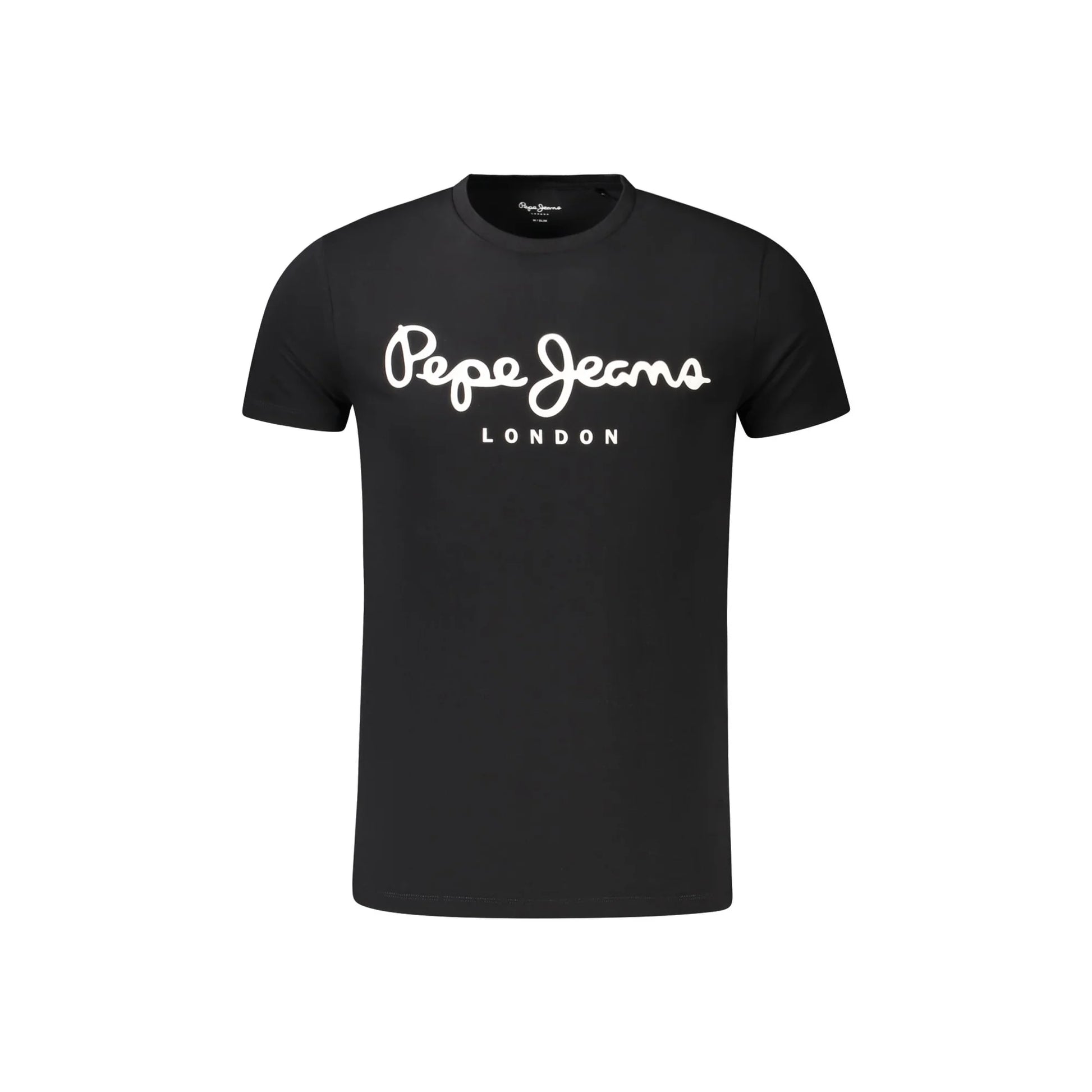 Pepe Jeans T-Shirt Maniche Corte Uomo Nera Stampa Logo Nero - foto prodotto