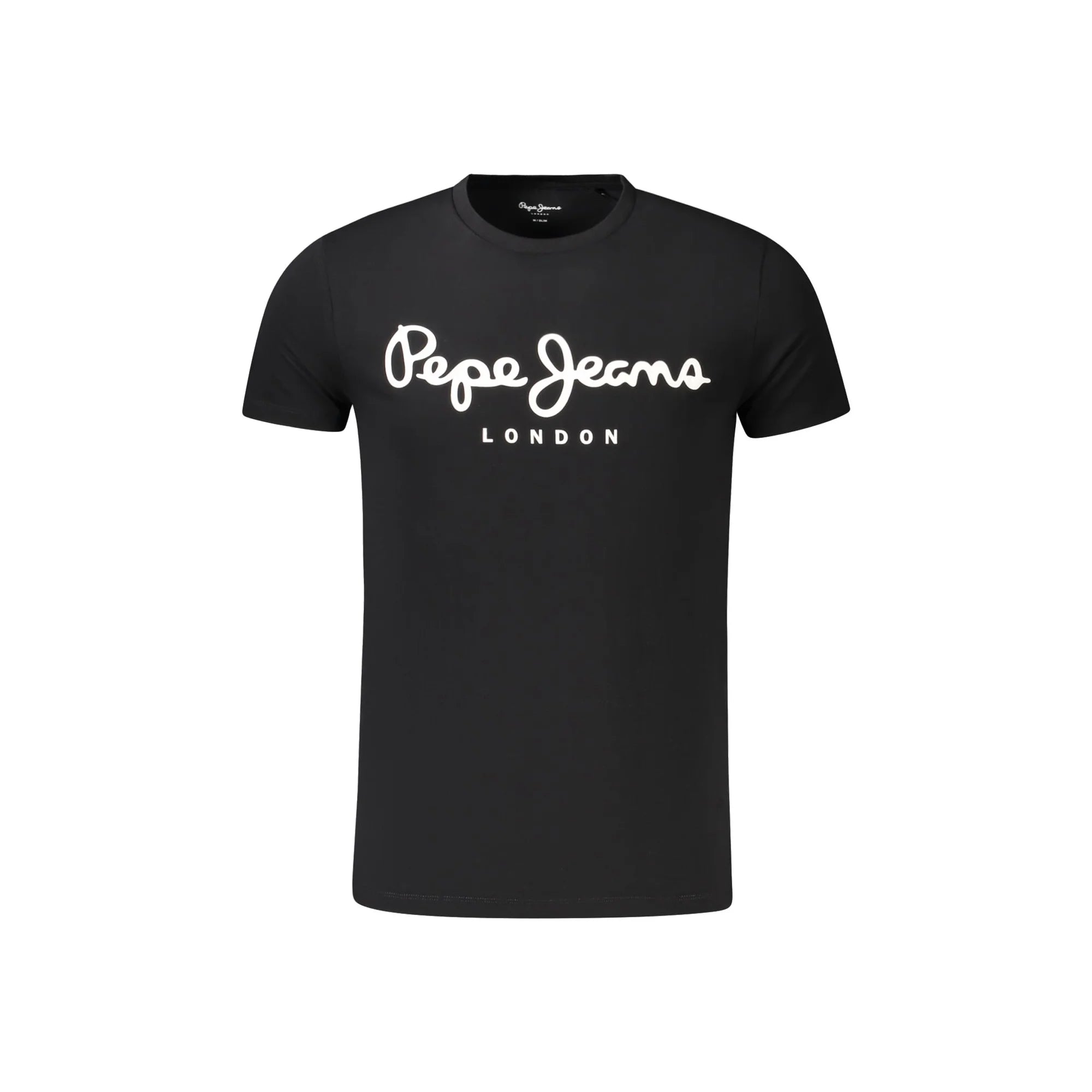 Pepe Jeans T-Shirt Maniche Corte Uomo Nera Stampa Logo Nero - foto prodotto
