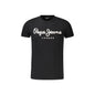 Pepe Jeans T-Shirt Maniche Corte Uomo Nera Stampa Logo Nero - foto prodotto