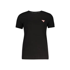 Guess vaqueros camiseta Manga Corta Mujer Negra Logo