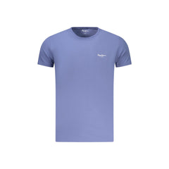 Pepe vaqueros Camiseta de Manga Corta Hombre Azul Estampado Logo