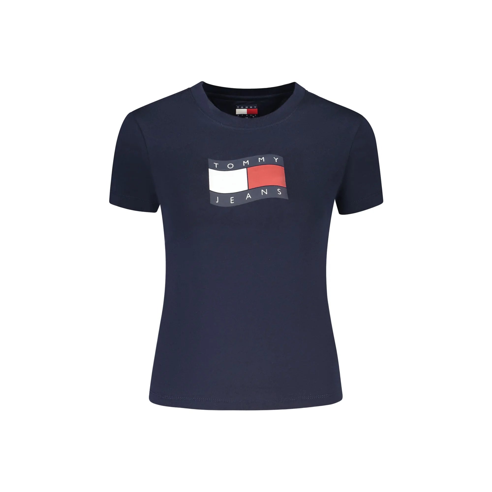 TOMMY HILFIGER T-SHIRT MANICHE CORTE DONNA BLU