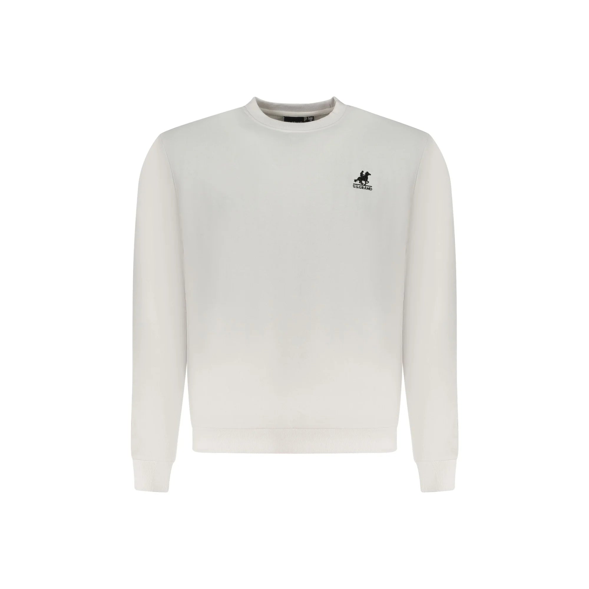 U.S. GRAND POLO FELPA SENZA ZIP UOMO BIANCO