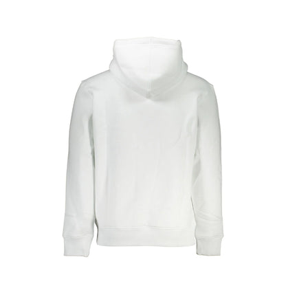 Calvin Klein Felpa Uomo Bianca Cappuccio Felpata Ricamo Stampa Felpe bianco - vista 2