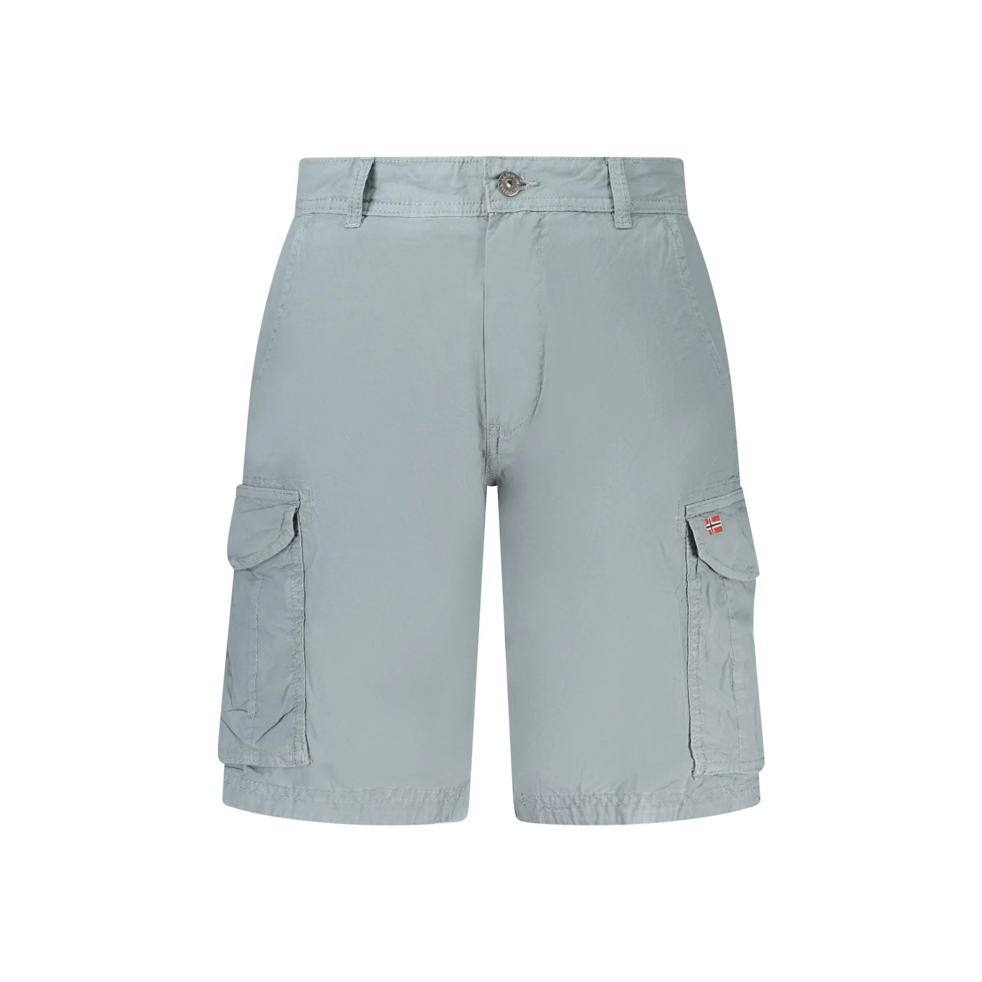 Napapijri Short Pantaloni Bermuda Uomo Grigio Ricamo - foto prodotto