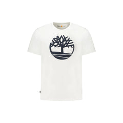 Timberland T-Shirt Μανίκια Κοντά Ανδρική Λευκή Εκτύπωση Λογότυπο