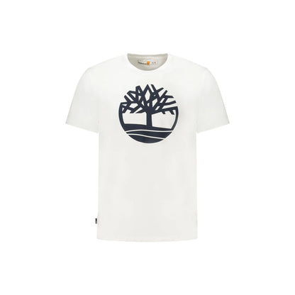Timberland T-Shirt Maniche Corte Uomo Bianca Stampa Logo Bianco - foto prodotto