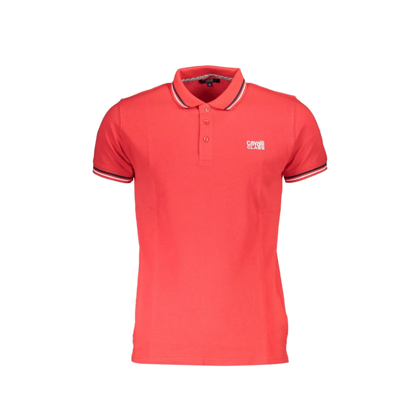 Cavalli Class Polo Maniche Corte Uomo Rossa Stampa Logo Rosso - foto prodotto