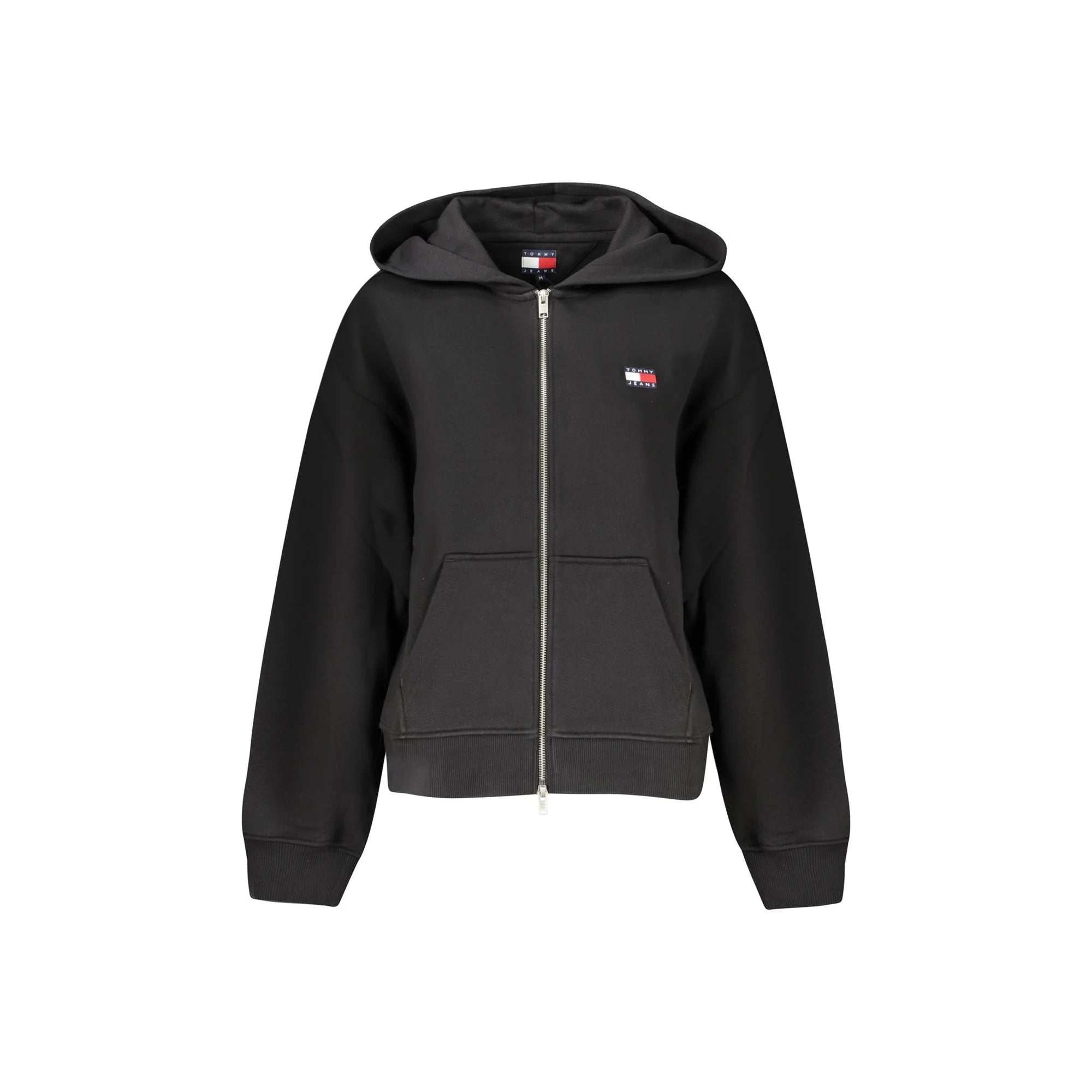 Tommy Hilfiger Felpa Maniche Lunghe Donna Nera Zip Ricamo Felpe Nero - foto prodotto