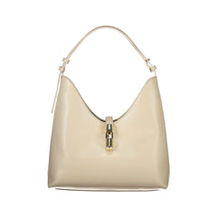 Furla Shoulder Bag Leather Women Beige Logo