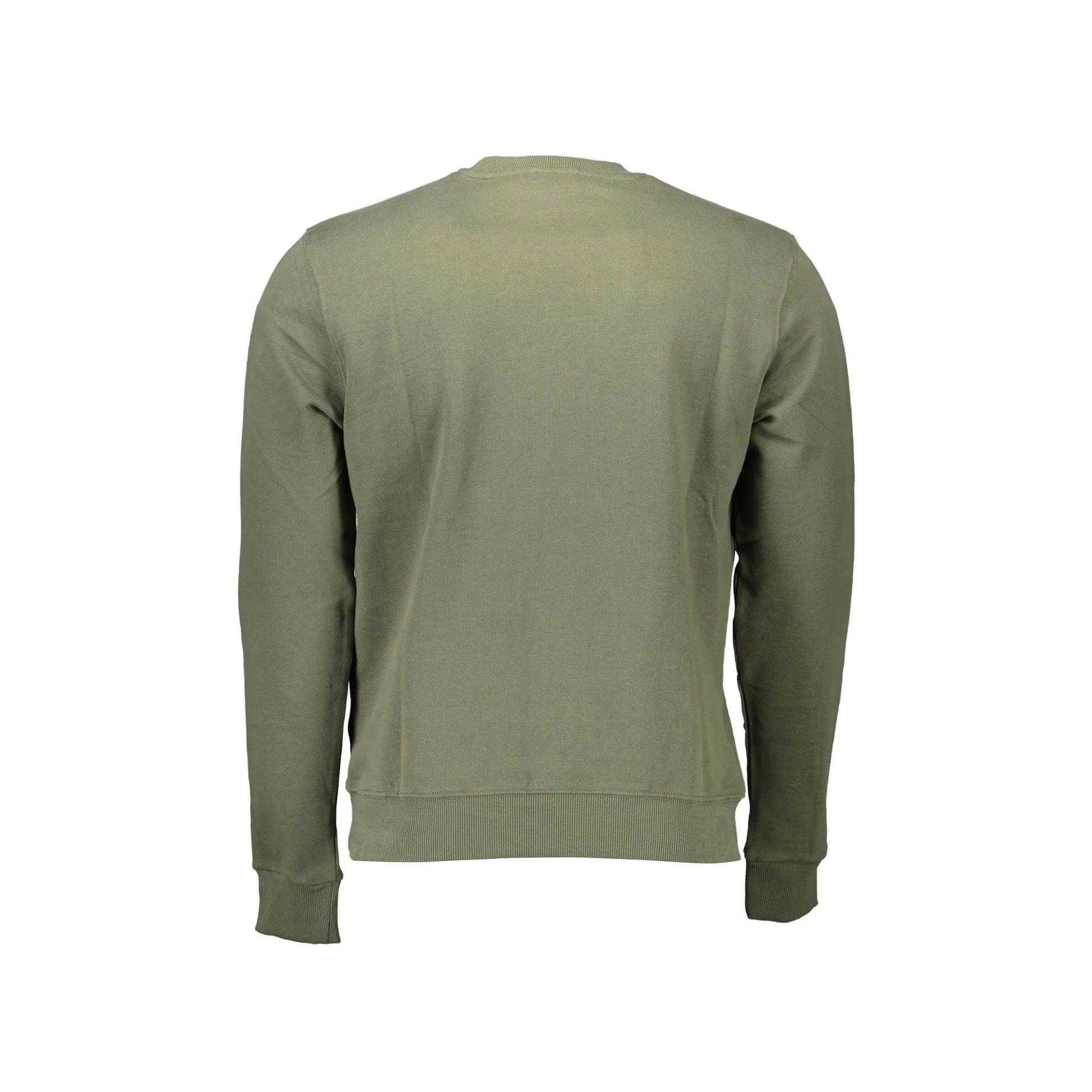 U.S. Polo Felpa Uomo Verde Girocollo Stampa Applicazione Logo Felpe - vista 2