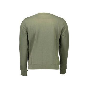 U.S. Polo Felpa Uomo Verde Girocollo Stampa Applicazione Logo Felpe - vista 2
