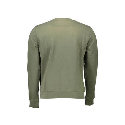U.S. Polo Felpa Uomo Verde Girocollo Stampa Applicazione Logo Felpe - vista 2