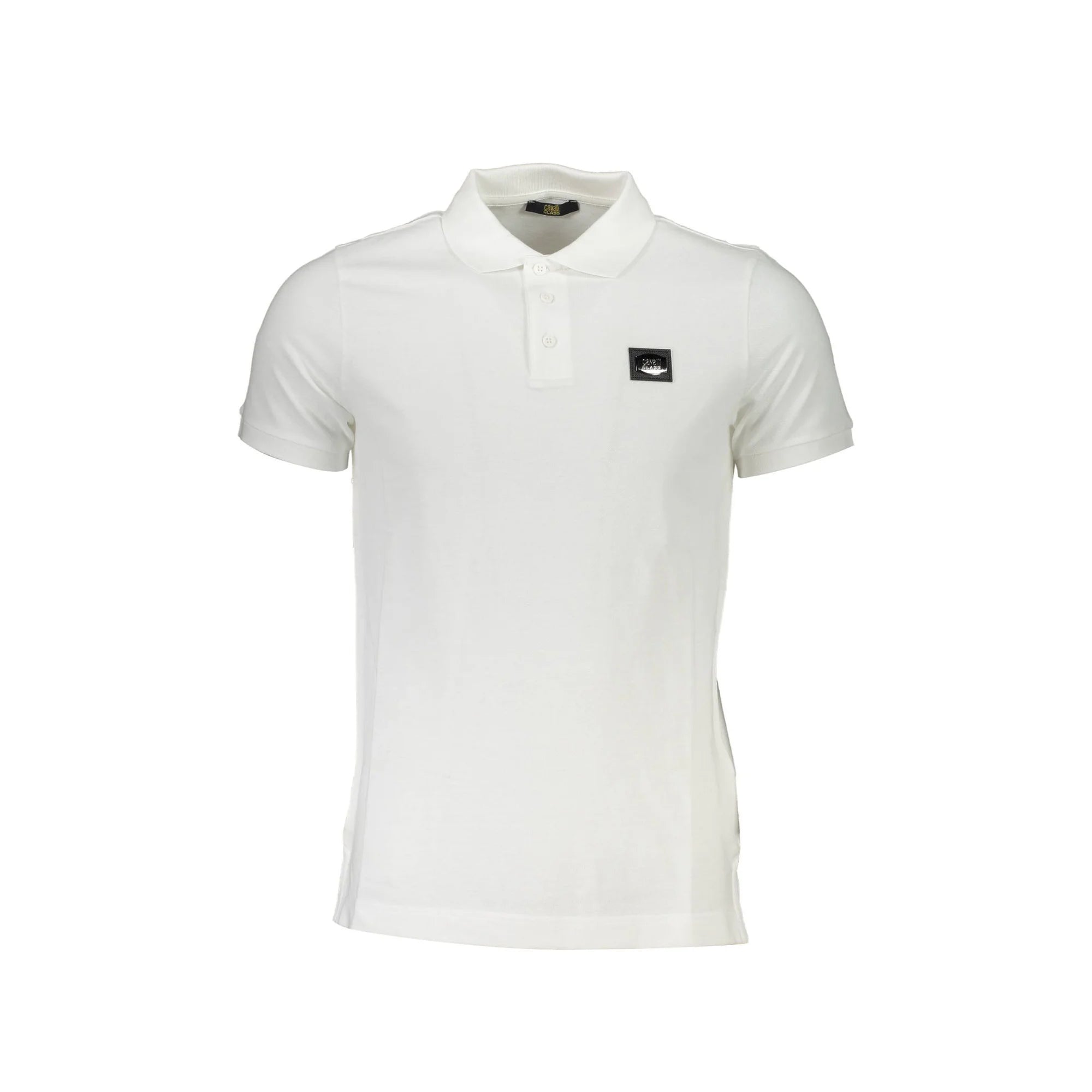 Cavalli Class Polo Maniche Corte Uomo Bianca Stampa Logo Bianco - foto prodotto