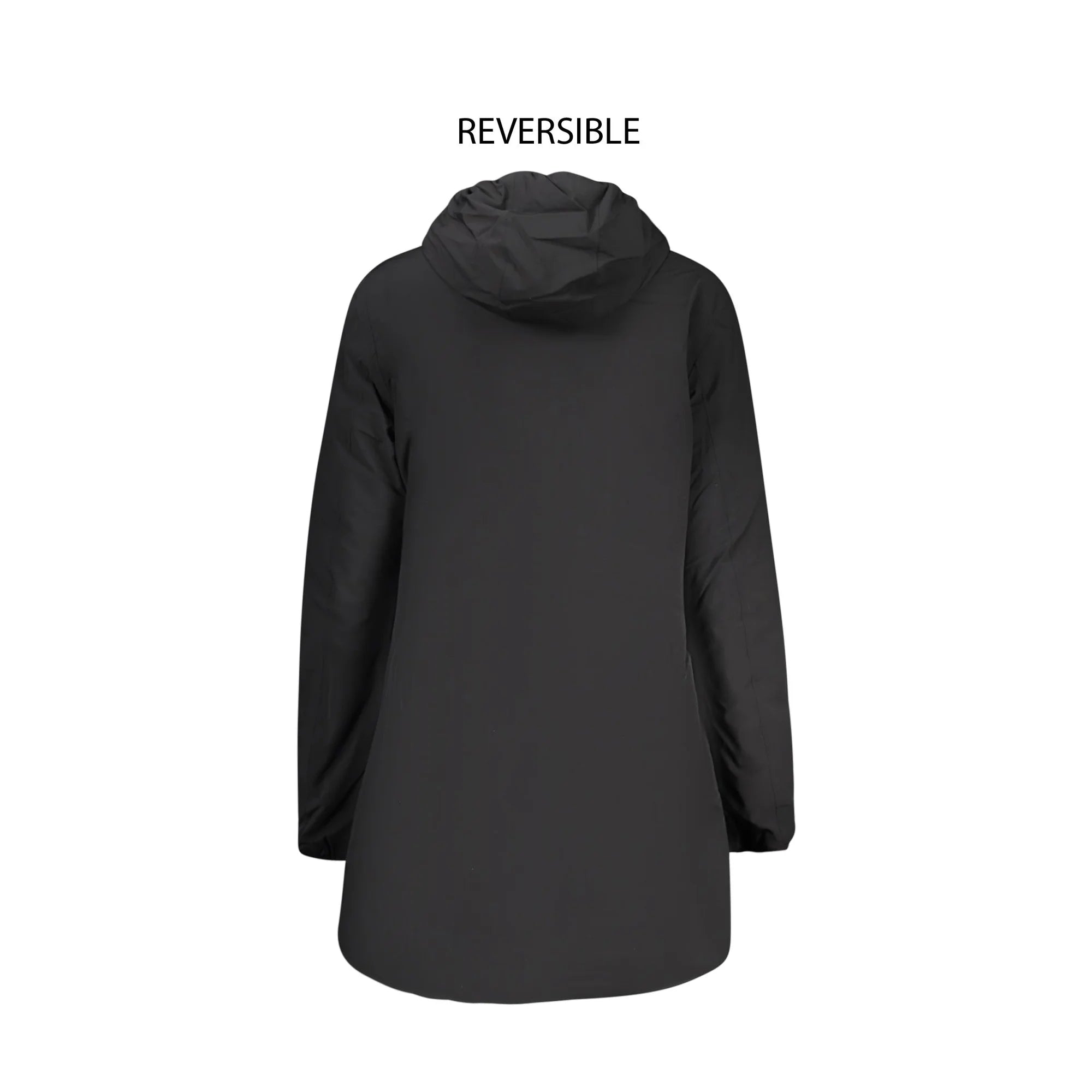 K-Way Giubbotto Donna Nero Lungo Reversibile Beige/Nero Giubbotti e Giacche - vista 2