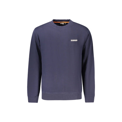 Napapijri Felpa Uomo Blu Girocollo Relaxed Fit Logo Felpe - foto prodotto