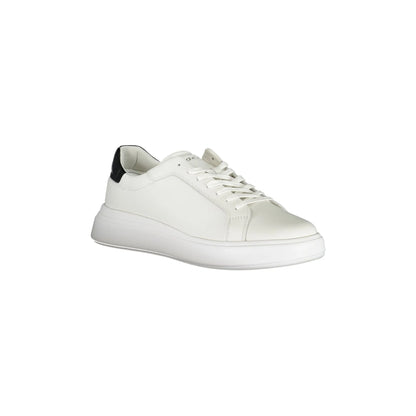 CALVIN KLEIN Scarpe Sneakers Uomo Bianche con Lacci e Logo bianco - vista 2