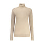 Norway 1963 Maglione Donna Beige Dolcevita Maniche Lunghe Logo Maglie - foto prodotto
