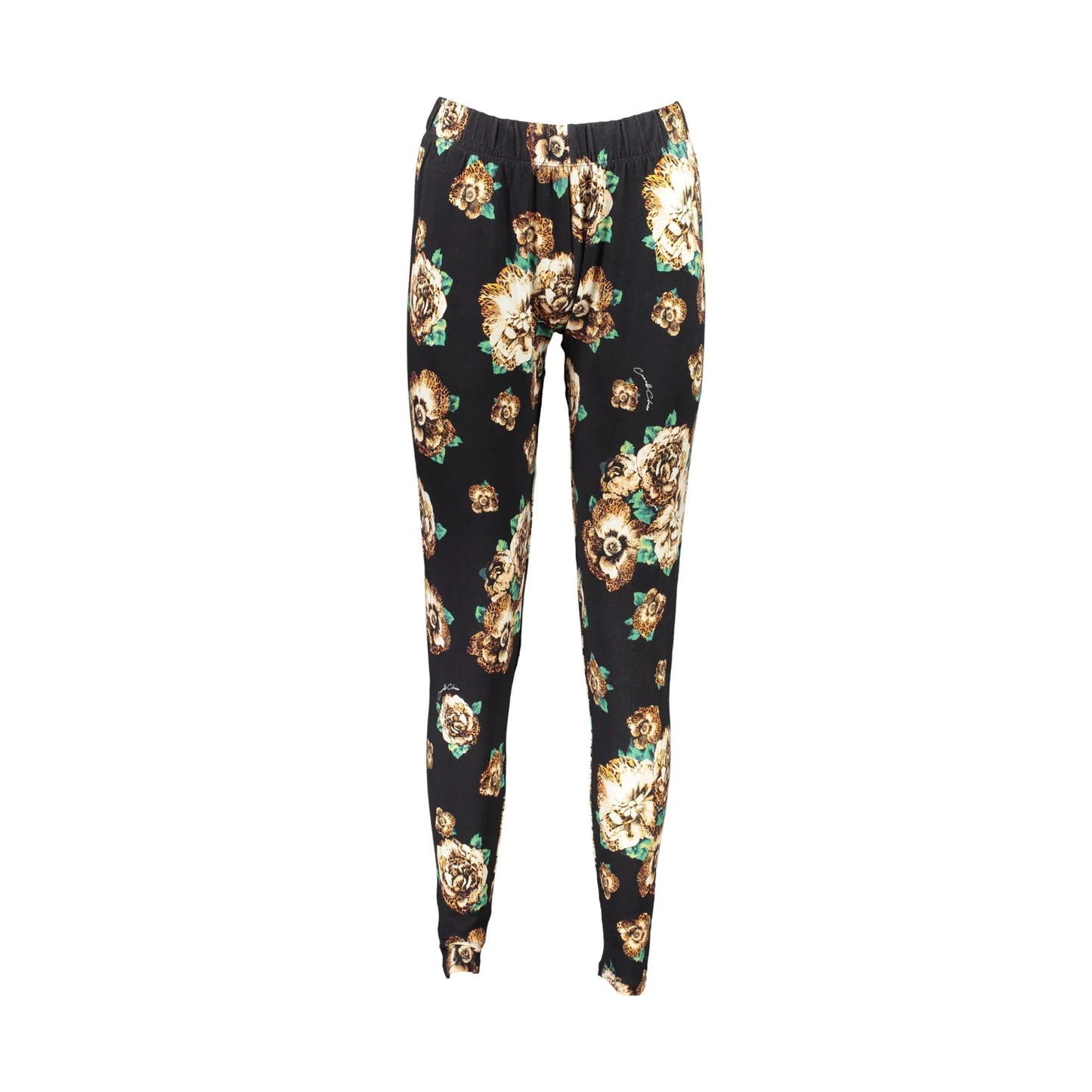 Cavalli Class Pantaloni Leggins Donna Nero Stampa Logo - foto prodotto