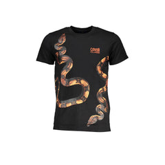 Cavalli Class T-Shirt Maniche Corte Uomo Nera Stampa Logo