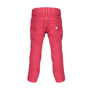 Guess Jeans Pantaloni Bambino Rosso Logo - vista 2