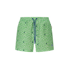 North Sails Costume da Mare Uomo Verde Dettagli a Contrasto Logo